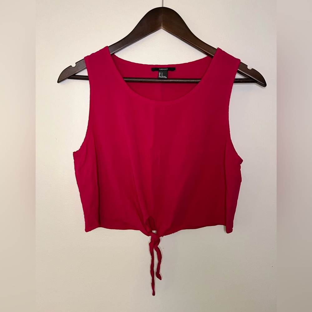 Forever21 Cropped Tie Tank